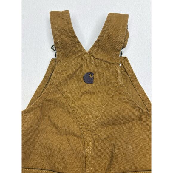 Pumpkin Patch Special! Carhartt Baby 18 mo Classic Tan Bib Overalls Exc. Cond. - Picture 4 of 8